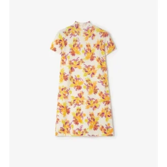 Rochie din amestec de bumbac cu imprimeu floral