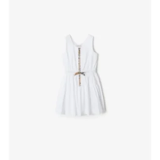 Rochie din bumbac cu borduri în carouri