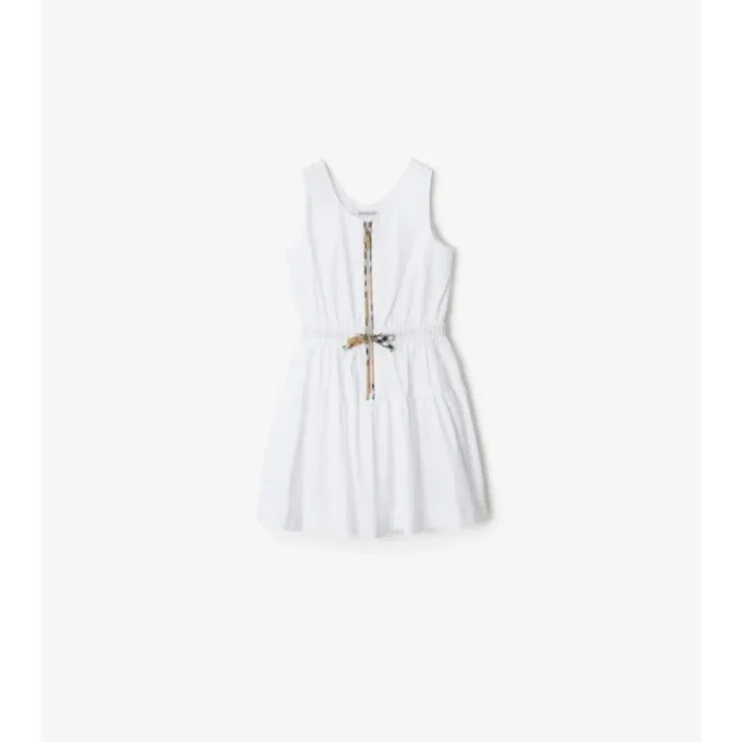 Rochie din bumbac cu borduri în carouri
