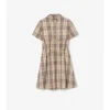 Rochie din bumbac cu imprimeu în carouri Rochie din bumbac cu imprimeu în carouri