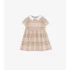 Rochie din bumbac cu imprimeu în carouri