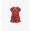 Rochie din bumbac cu imprimeu în carouri Rochie din bumbac cu imprimeu în carouri