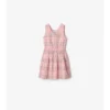 Rochie din bumbac cu imprimeu în carouri Rochie din bumbac cu imprimeu în carouri