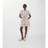 Rochie din bumbac cu imprimeu în carouri Rochie din bumbac cu imprimeu în carouri