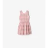 Rochie din bumbac cu imprimeu în carouri Rochie din bumbac cu imprimeu în carouri