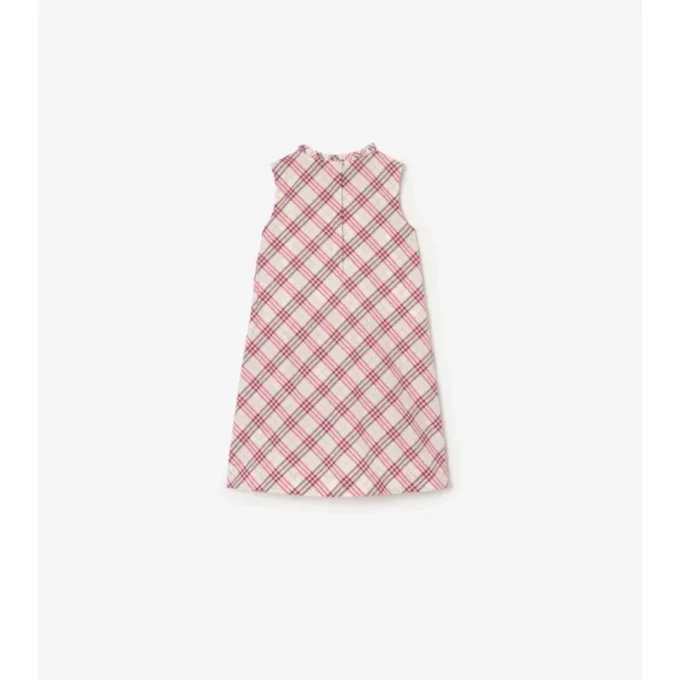 Rochie din bumbac cu imprimeu în carouri Rochie din bumbac cu imprimeu în carouri
