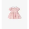 Rochie din bumbac cu imprimeu în carouri și pantaloni scurți