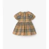 Rochie din bumbac cu imprimeu în carouri și pantaloni scurți