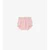 Rochie din bumbac cu imprimeu în carouri și pantaloni scurți