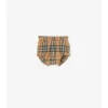 Rochie din bumbac cu imprimeu în carouri și pantaloni scurți