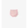 Rochie din bumbac cu imprimeu în carouri și pantaloni scurți