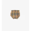 Rochie din bumbac cu imprimeu în carouri și pantaloni scurți