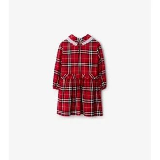 Rochie din flanel de bumbac cu imprimeu în carouri