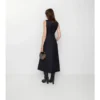 Rochie din lână cu imprimeu în carouri și curele Rochie din lână cu imprimeu în carouri și curele