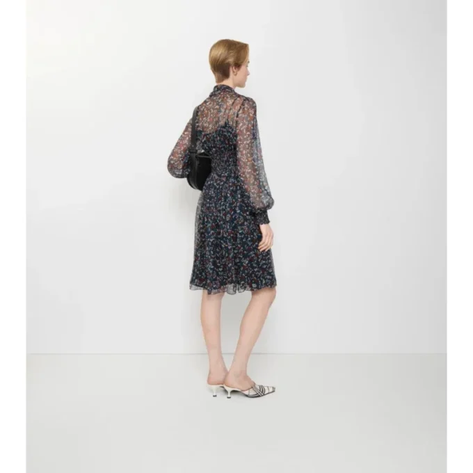 Rochie din mătase cu imprimeu floral delicat Rochie din mătase cu imprimeu floral delicat