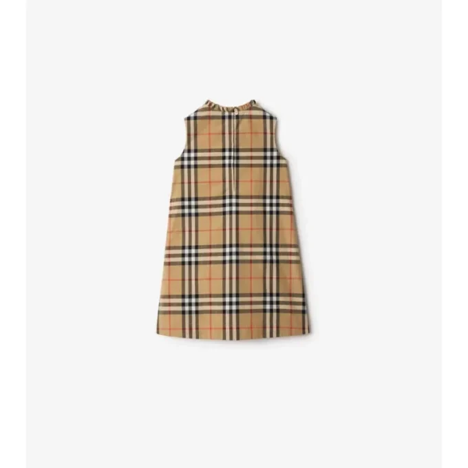Rochie din poplin de bumbac cu imprimeu în carouri Rochie din poplin de bumbac cu imprimeu în carouri