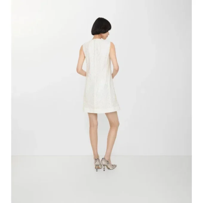 Rochie dreaptă din dantelă Paisley