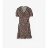 Rochie mini din mătase cu imprimeu floral delicat Rochie mini din mătase cu imprimeu floral delicat