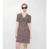 Rochie mini din mătase cu imprimeu floral delicat Rochie mini din mătase cu imprimeu floral delicat