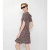 Rochie mini din mătase cu imprimeu floral delicat Rochie mini din mătase cu imprimeu floral delicat