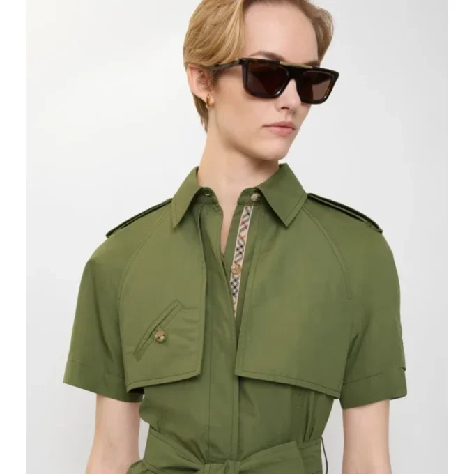 Rochie trench din poplin de bumbac