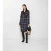 Rochie trench din viscoză cu imprimeu în carouri Rochie trench din viscoză cu imprimeu în carouri