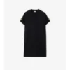 Rochie-tricou din bumbac cu borduri în carouri Rochie-tricou din bumbac cu borduri în carouri