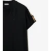 Rochie-tricou din bumbac cu borduri în carouri Rochie-tricou din bumbac cu borduri în carouri