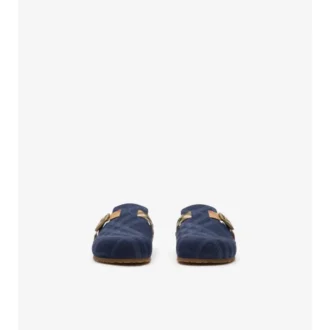 Saboti Urchin din denim cu model în carouri