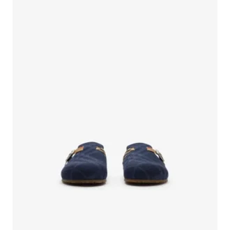 Saboti Urchin din denim cu model în carouri