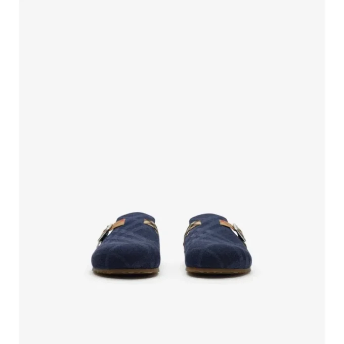 Saboti Urchin din denim cu model în carouri