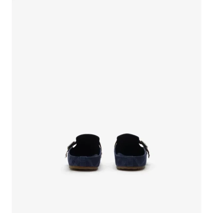 Saboti Urchin din denim cu model în carouri