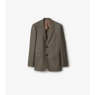 Sacou croit din lână cu textură Sharkskin