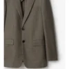 Sacou croit din lână cu textură Sharkskin