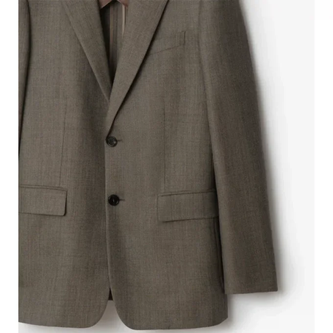 Sacou croit din lână cu textură Sharkskin