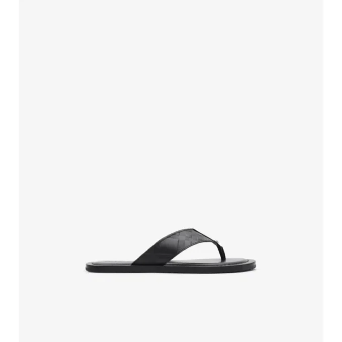 Sandale Pavilion din piele cu model în relief Sandale Pavilion din piele cu model în relief