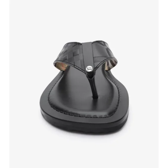 Sandale Pavilion din piele cu model în relief Sandale Pavilion din piele cu model în relief