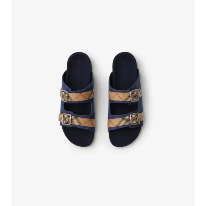 Sandale Urchin din denim cu model în carouri