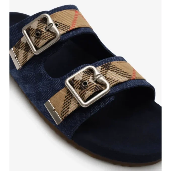 Sandale Urchin din denim cu model în carouri