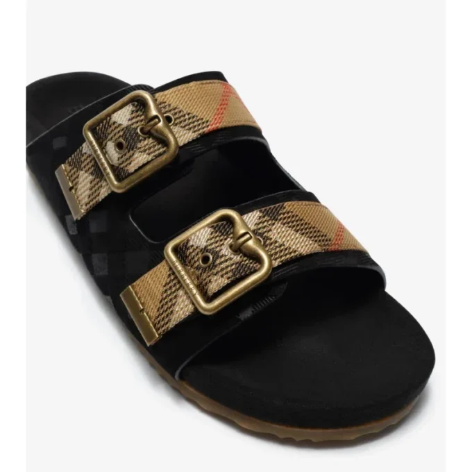 Sandale Urchin din piele de căprioară cu model în carouri Sandale Urchin din piele de căprioară cu model în carouri