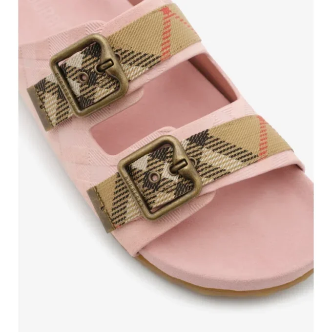 Sandale Urchin din piele de căprioară cu model în carouri Sandale Urchin din piele de căprioară cu model în carouri