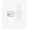 Set cadou pentru bebeluși din bumbac elastic, format din trei piese Set cadou pentru bebeluși din bumbac elastic, format din trei piese
