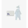 Set cadou pentru bebeluși din bumbac elastic, format din trei piese Set cadou pentru bebeluși din bumbac elastic, format din trei piese