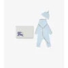 Set cadou pentru bebeluși din bumbac elastic, format din trei piese Set cadou pentru bebeluși din bumbac elastic, format din trei piese