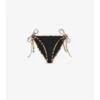 Slip de bikini cu bordură în carouri Slip de bikini cu bordură în carouri