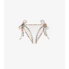 Slip de bikini cu bordură în carouri Slip de bikini cu bordură în carouri
