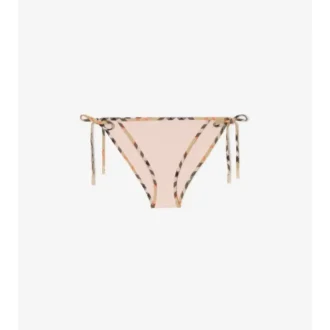 Slip de bikini cu bordură în carouri