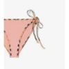 Slip de bikini cu bordură în carouri Slip de bikini cu bordură în carouri