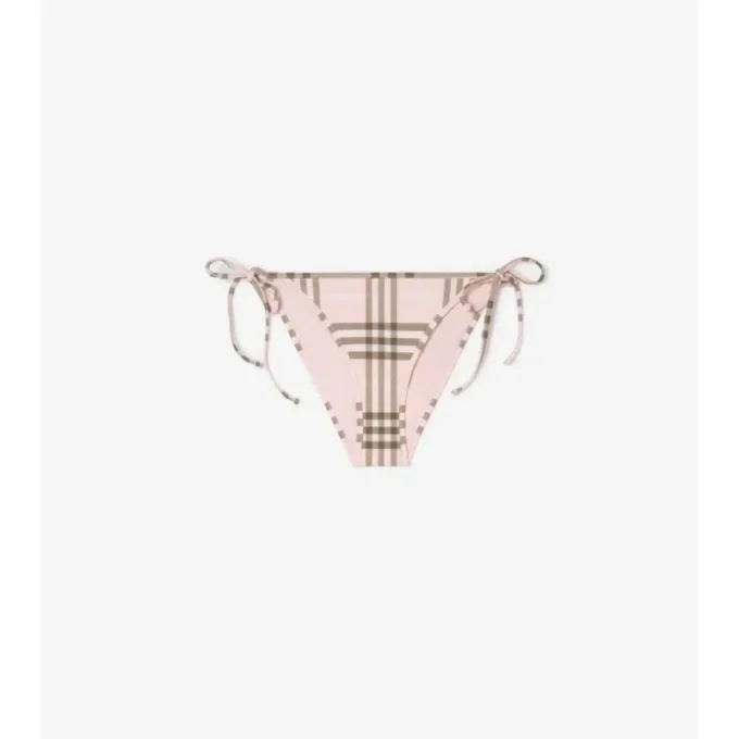 Slip de bikini cu imprimeu în carouri