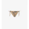 Slip de bikini cu imprimeu în carouri Slip de bikini cu imprimeu în carouri